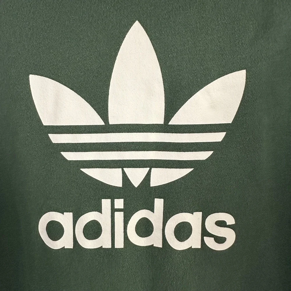 Adidas‎ Originals Trefoil Hoodie Men's Medium Green White Sweatshirt Heavyweight